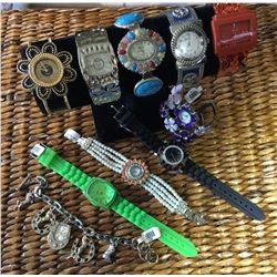 GROUP OF 10 NEW WATCHES  *need new watch batteries