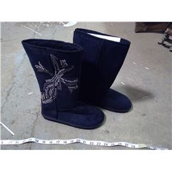 Black Bedazzled Boots - Size 5 1/2
