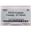 Image 3 : 1922 PEACE SILVER DOLLAR PCGS AU DETAILS