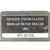 Image 3 : 1881 MORGAN SILVER DOLLAR UNC