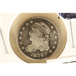 1834 CAPPED BUST  HALF DIME BENT