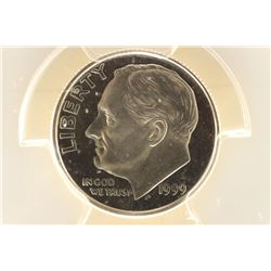 1999-S SILVER ROOSEVELT DIME PCGS PR69 DCAM