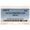 Image 3 : 1999-S SILVER ROOSEVELT DIME PCGS PR69 DCAM