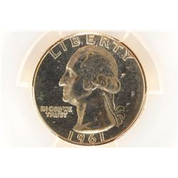 1961 WASHINGTON SILVER QUARTER PCGS PR66
