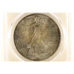 1994 AMERICAN SILVER EAGLE PCGS MS67 TONED