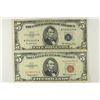 Image 1 : 1953 $5 SILVER CERTIFICATE & 1963 $5 US NOTE