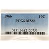 Image 3 : 1966 ROOSEVELT DIME PCGS MS66