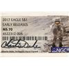 Image 3 : 2017 AMERICAN SILVER EAGLE NGC MS70 SIGNED BY