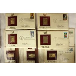 10 ASSORTED GOLD PLATED 1ST DAY OF ISSUE COVERS
