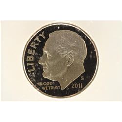 2011-S ROOSEVELT DIME ANACS PR70 DCAM