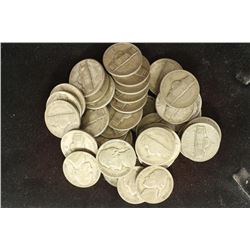 37 ASSORTED 35% SILVER JEFFERSON WAR NICKELS