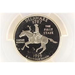 1999-S SILVER DELAWARE QUARTER PCGS PR69 DCAM