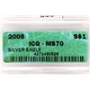 Image 3 : 2005 AMERICAN SILVER EAGLE ICG MS70