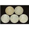 Image 2 : 5 ASSORTED 40% SILVER JOHN F. KENNEDY HALVES