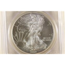 2009 AMERICAN SILVER EAGLE PCGS MS70 1ST STRIKE