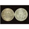 Image 2 : 1951-D FRANKLIN HALF DOLLAR & 1964 KENNEDY HALF