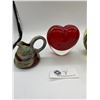 Image 2 : Two pieces of art glass and small pottery jug
