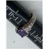 Image 2 : Size 8 .925 silver ring purple stone