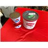 Image 2 : Vintage Home Oil Full Motor Oil Tin and Full Grease tin 5lb