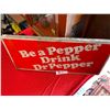 Image 2 : Vintage Dr.Pepper Tin Sign from Cooler 22 wide 10 tall