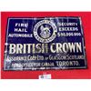 Image 1 : British Crown Assurance Tin back sign 1920's Toronto, Canada