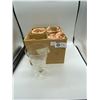 Image 1 : Four Tall Cut Crystal Wine Goblets 1950's never used eatons