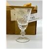 Image 2 : Four Cut Crystal Liqour Glasses 1950's Never used eatons