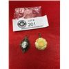 Image 1 : Antique Sterling Cameo Pendant and Ivory rose pendant