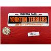 Image 1 : Yorkton Terriers Button and license plate sign