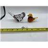 Image 1 : Pair of art glass birds