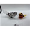 Image 2 : Pair of art glass birds