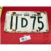 Image 1 : 1941 Ontario License plate