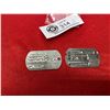 Image 2 : Two Vintage Military Dog Tags 1950's