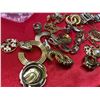 Image 2 : Large lot of heavy gold plated jewelry 1970's