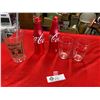 Image 1 : Large coke glass with glass straw plus two full bottles and two cups