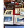 Image 1 : Lot of 6 framed pictures and a shadow box display case