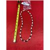 Image 1 : Black and white beaded necklace