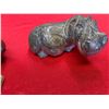 Image 2 : Nice Soapstone Hippo and Carved wood hippo and hippo tile