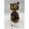 Image 1 : 7" tall carved bear bobble head