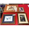 Image 1 : Lot of 4 Native Prints Framed