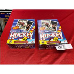 2 unopened boxes 1991-92 hockey cards O-Pee-Chee