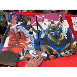 Lot of 8 Gundam Animation Posters  15  x 21 