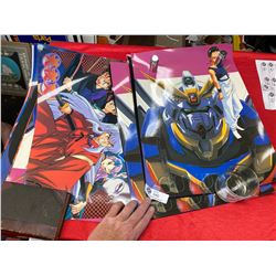 Lot of 8 Gundam Animation Posters  15" x 21"