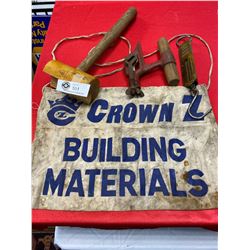 Vintage Lot of Tools and Nail Apron