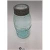 Image 3 : Antique Rutherford and Co. The Gem Fruit Jar Aqua Colour