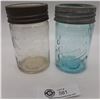 Image 1 : Vintage Improved Gem Jar Aqua and Crown Jar, Clear