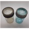 Image 2 : Vintage Improved Gem Jar Aqua and Crown Jar, Clear