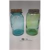 Image 1 : Vintage Ball Mason & Ball Perfect Mason Jars Aqua and Clear