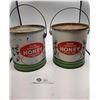 Image 2 : 2 Vintage Pure Canadian 8Lb Honey Tins Turtleford Sask.