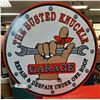 Image 1 : Newer The Busted Knuckle Porcelain Sign 26" Diameter